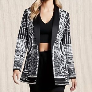 NWT LUXE Beaded Blazer Suit Dress